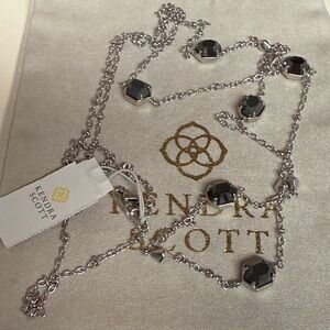 Kendra Scott Hematite Necklace NWT Authentic